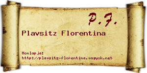 Plavsitz Florentina névjegykártya
